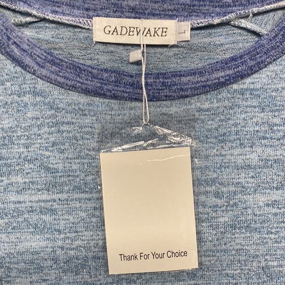 NWT Gadewake Ultra Comfy two toned blue long sleeve with pockets, size L (b21) - Picture 3 of 5